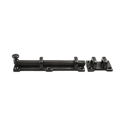 Brass Slide Bolt- 6"- with Knob, Long Throw