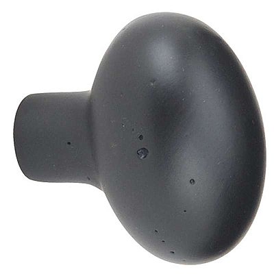 Bronze Egg Cabinet Knob, 1-1/4" , Flat Black