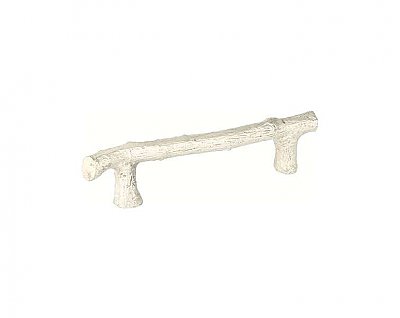 Twig Cabinet Pull, 3", Tumbled White Bronze