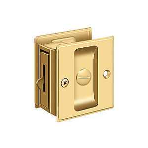 Solid Brass Pocket or Sliding Door Lock - Privacy - Multiple Finishes