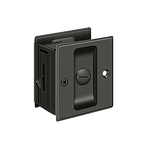 Solid Brass Pocket or Sliding Door Lock - Privacy - Multiple Finishes