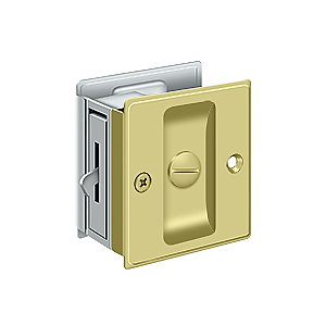 Solid Brass Pocket or Sliding Door Lock - Privacy - Multiple Finishes