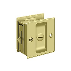 Solid Brass Pocket or Sliding Door Lock - Privacy - Multiple Finishes