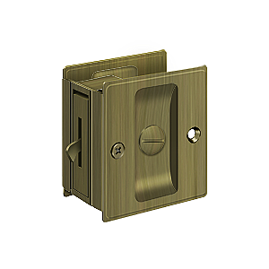 Solid Brass Pocket or Sliding Door Lock - Privacy - Multiple Finishes