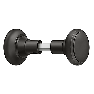 Solid Brass Classic Storm Door Knob Pair on Spindle, 1-5/8" Diameter