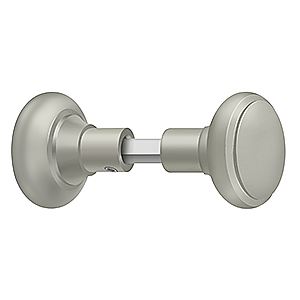 Solid Brass Classic Storm Door Knob Pair on Spindle, 1-5/8" Diameter
