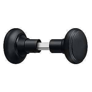 Solid Brass Classic Storm Door Knob Pair on Spindle, 1-5/8" Diameter