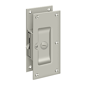 Adjustable 6" Solid Brass Heavy Duty Pocket or Sliding Door Lock - Privacy - Multiple Finishes
