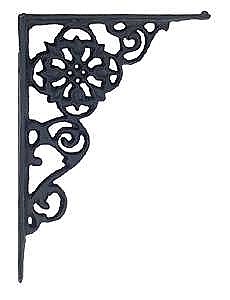 Black Cast Iron Shelf Bracket Pair