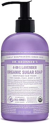Dr. Bronner's Organic Lavender Sugar Soap Liquid Soap With Pump