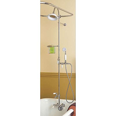 Shower Enclosure with Faucet and Accessories