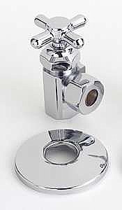 Angle Stop Shut Off Valve for Water Supply Line - 1/2" x 1/2" - Multiple Finishes Available