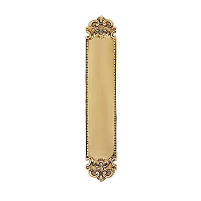 San Francisco Push Plate, 18" -  Polished Brass