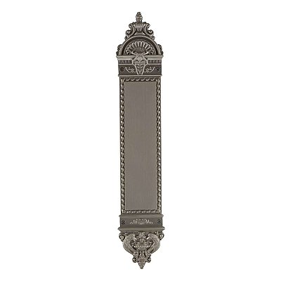 New Orleans Push Plate, 16-7/8" - Satin Nickel