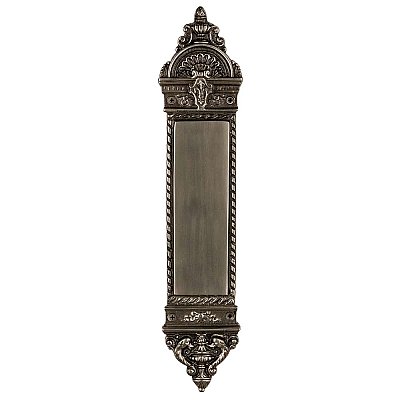 New Orleans Push Plate, 16-7/8" -  Antique Pewter
