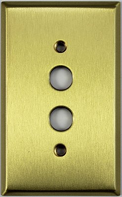 Satin Brass Single Pushbutton Switchplate