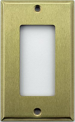 Satin Brass Single GFCI Switchplate