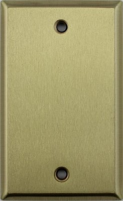 Satin Brass Single Blank Switchplate
