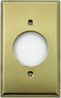 Satin Brass Single Large Hole Switchplate