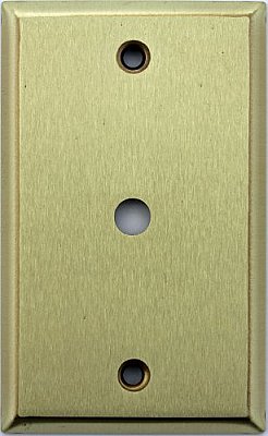 Satin Brass Single Cable Switchplate