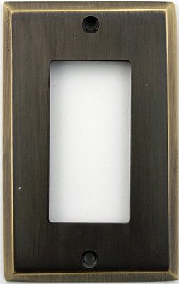 Burnished Antique Brass Single GFCI Forged Switchplate