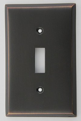 Oil Rubbed Bronze Forged Single Toggle Switchplate