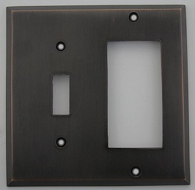 Oil Rubbed Bronze Forged Toggle / GFCI Switchplate