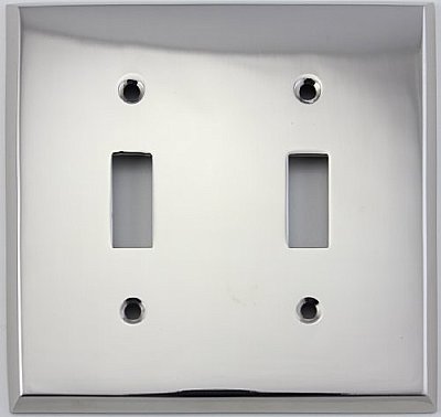 Polished Nickel Forged Double Toggle Switchplate