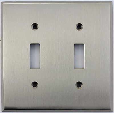 Satin Nickel Double Toggle Forged Switchplate