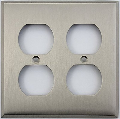Satin Nickel Double Duplex Forged Switchplate