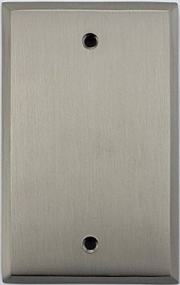 Satin Nickel Single Blank Forged Switchplate