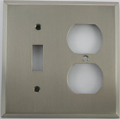 Satin Nickel Single Toggle/ Single Duplex Forged Switchplate