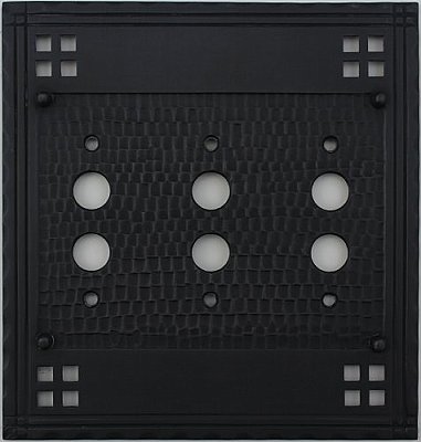 Craftsman Triple Pushbutton Forged Switchplate
