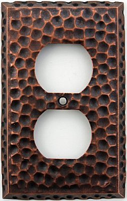 Hammered Copper Forged Single Duplex Forged Switchplate