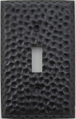 Hammered Black Forged Single Toggle Forged Switchplate