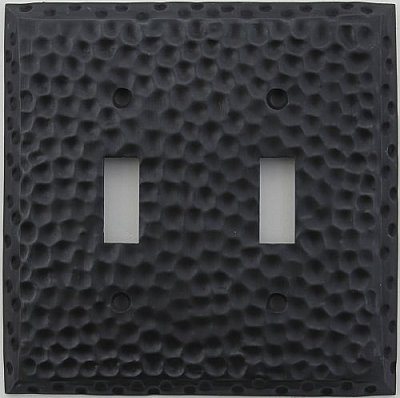 Hammered Black Forged Double Toggle Forged Switchplate