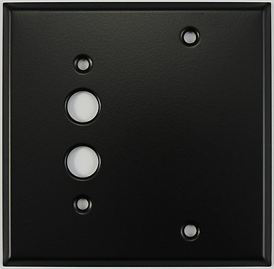 Matte Black Stamped Pushbutton / Blank Switchplate / Cover Plate