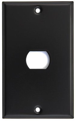 Matte Black Stamped Single Despard Opening Switchplate / Cover Plate