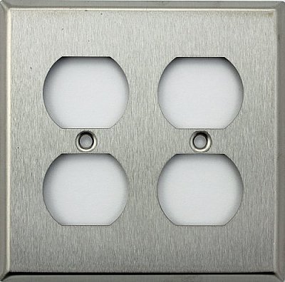 Satin Stainless Double Duplex Switchplate