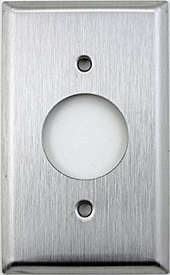 Satin Stainless Single Large Hole Switchplate
