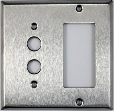 Satin Stainless Pushbutton / GFCI Switchplate