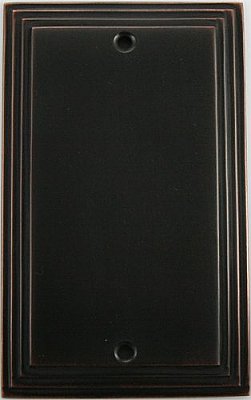 Deco Oil Rubbed Bronze Single Blank Forged Switchplate