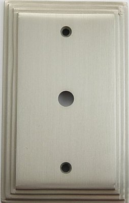 Deco Satin Nickel Single Cable Forged Switchplate