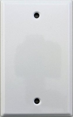 Smooth White Single Blank Switchplate, Stamped Steel