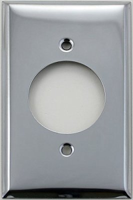 Polished Chrome Single Large Hole Switchplate