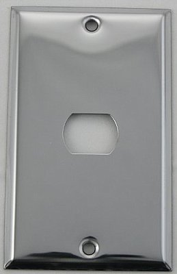 Polished Chrome Single Despard Opening Switchplate