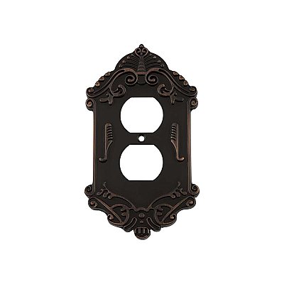 Solid Brass Victorian Switchplate - Timeless Bronze - Single Duplex