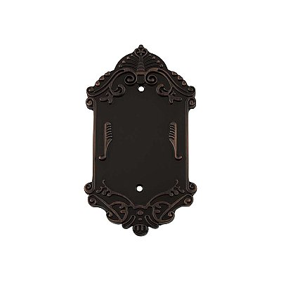 Solid Brass Victorian Switchplate - Timeless Bronze - Single Blank