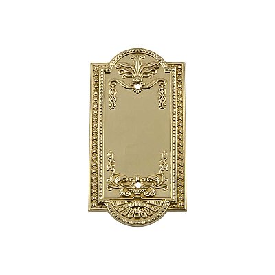 Solid Brass Meadows Switchplate - Unlacquered Polished Brass - Single Blank