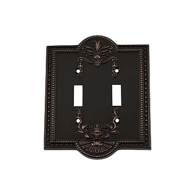 Solid Brass Meadows Switchplate - Timeless Bronze - Double Toggle